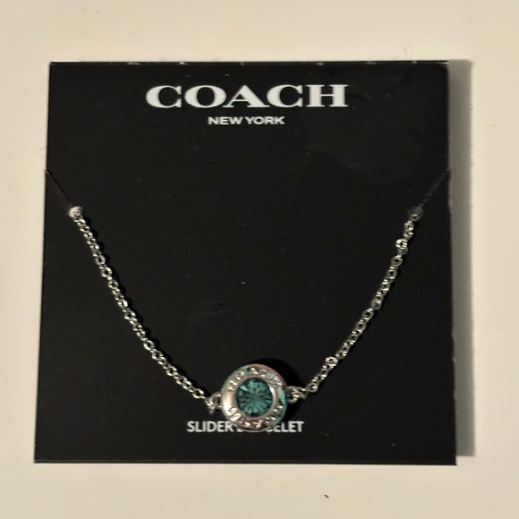 COACH SILVER SLIDER BRACELET NWT - Picture 2 of 6